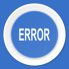 error blue flat design modern web icon