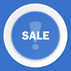 sale blue flat design modern web icon