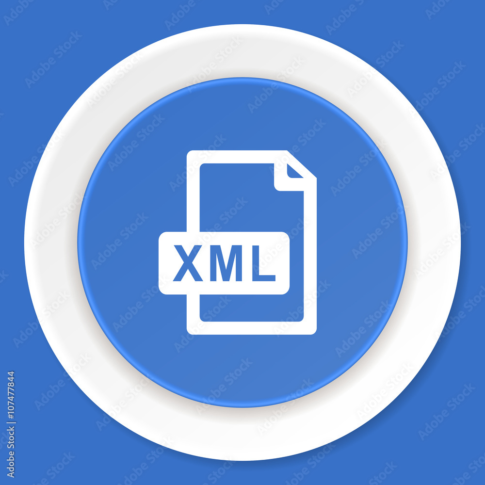 Poster xml file blue flat design modern web icon