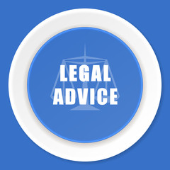 legal advice blue flat design modern web icon