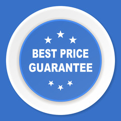 best price guarantee blue flat design modern web icon