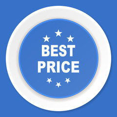 best price blue flat design modern web icon