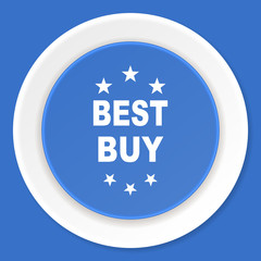 best buy blue flat design modern web icon