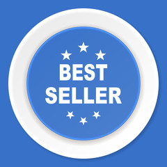 best seller blue flat design modern web icon