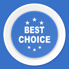 best choice blue flat design modern web icon