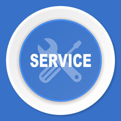 service blue flat design modern web icon