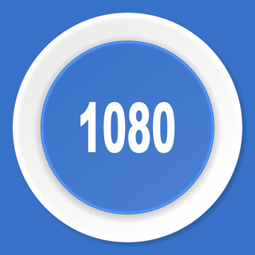 1080 blue flat design modern web icon