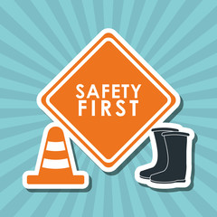 Safety icon design, vector illustration