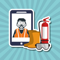 Safety icon design, vector illustration