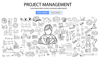 Personal recruitment concept  with Doodle design style