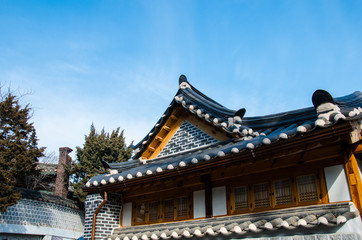 Fototapeta na wymiar Traditional Korean style architecture.