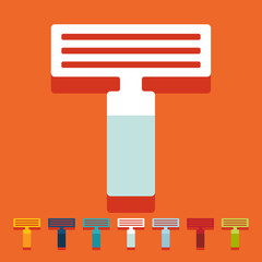 Flat design: razor