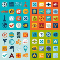 Set of navigation icons