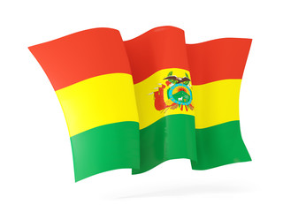 Waving flag of bolivia. 3D illustration
