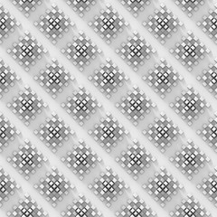 seamless white background made of an array of cubes and rectangles 