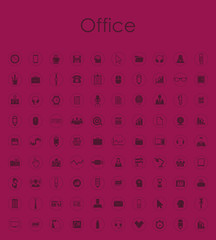 Set of office simple icons