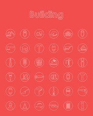 Set of building simple icons