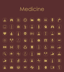 Set of medicine simple icons