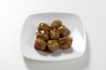 Meat balls with gravy