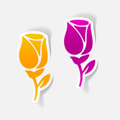 realistic design element: rose
