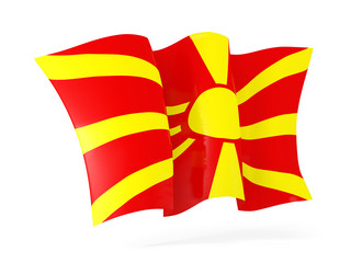 Waving flag of macedonia. 3D illustration