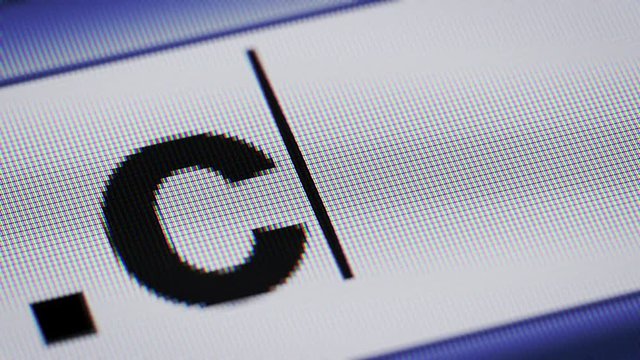 Domain of China on a screen