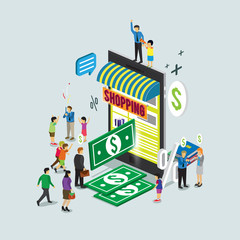 business technology mobile phone for business finance e-commerce