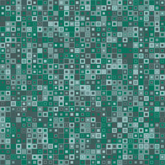 Vector abstract background. Consists of geometric elements. The elements have a square shape and different color. Mosaic background. In green.