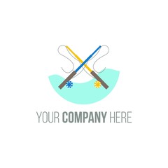 fishing logo icon vector