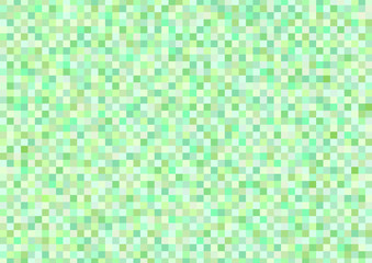 モザイク模様の背景イラスト（緑） 