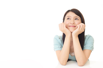 Fototapeta premium 笑顔で寛ぐ女性