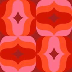 Muster Ornament endlos Retro 70er 70s Design Kachel Wand Tapete Papier Stoff Druck © Jyll