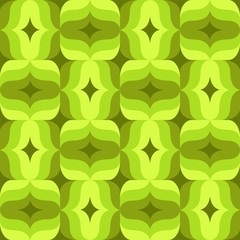 Muster Ornament endlos Retro 70er 70s Design Kachel Wand Tapete Papier Stoff Druck grün hellgrün olive Vintage Look