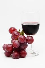 glass and red wine grape fruit 