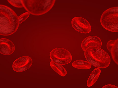 Abstract 3D red blood cells, scientific or medical 