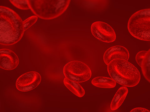 Abstract 3D red blood cells, scientific or medical 