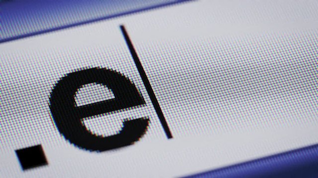 Domain of European Union on a screen