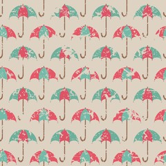 Open umbrellas for your design, seamless pattern
