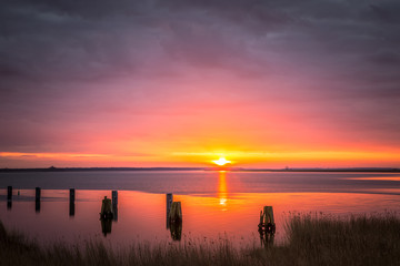 Sonnenaufgang am Bodden