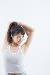 Fototapeta premium ストレッチする女性