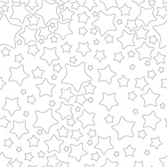 Stars, seamless pattern. Vector illustration