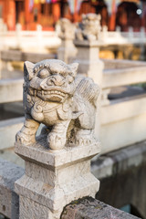 Stone sculpture of chinese lion