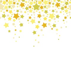 Stars, horizontally seamless pattern. Vector illustration