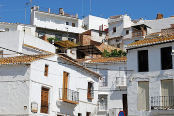View of townhouses in the town centre, Alora, Spain. © arenaphotouk