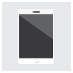 Vector Illustration Tablet White isolated on white Background.
