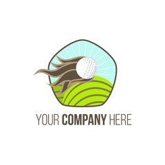 golf logo icon vector
