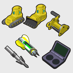 Heavy machinery equipment and startup keys