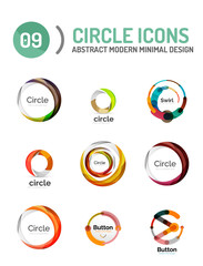 Set of various circle logos
