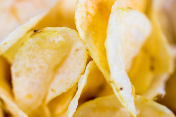 Close up of potato chips