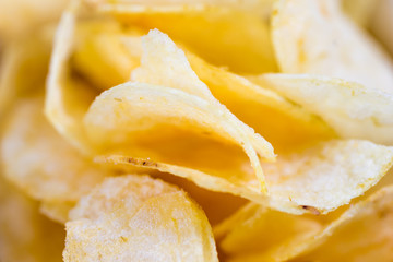 Close up of potato chips